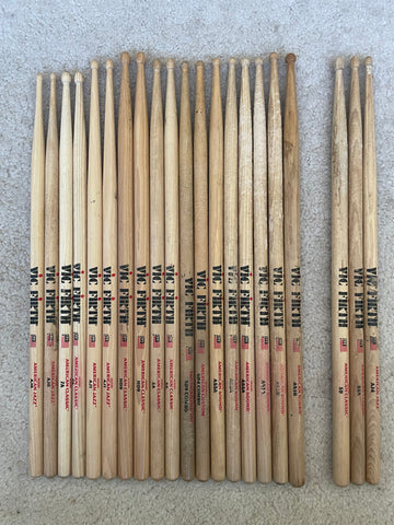 Lot of 21 drum sticks played by Alphonse Mouzon